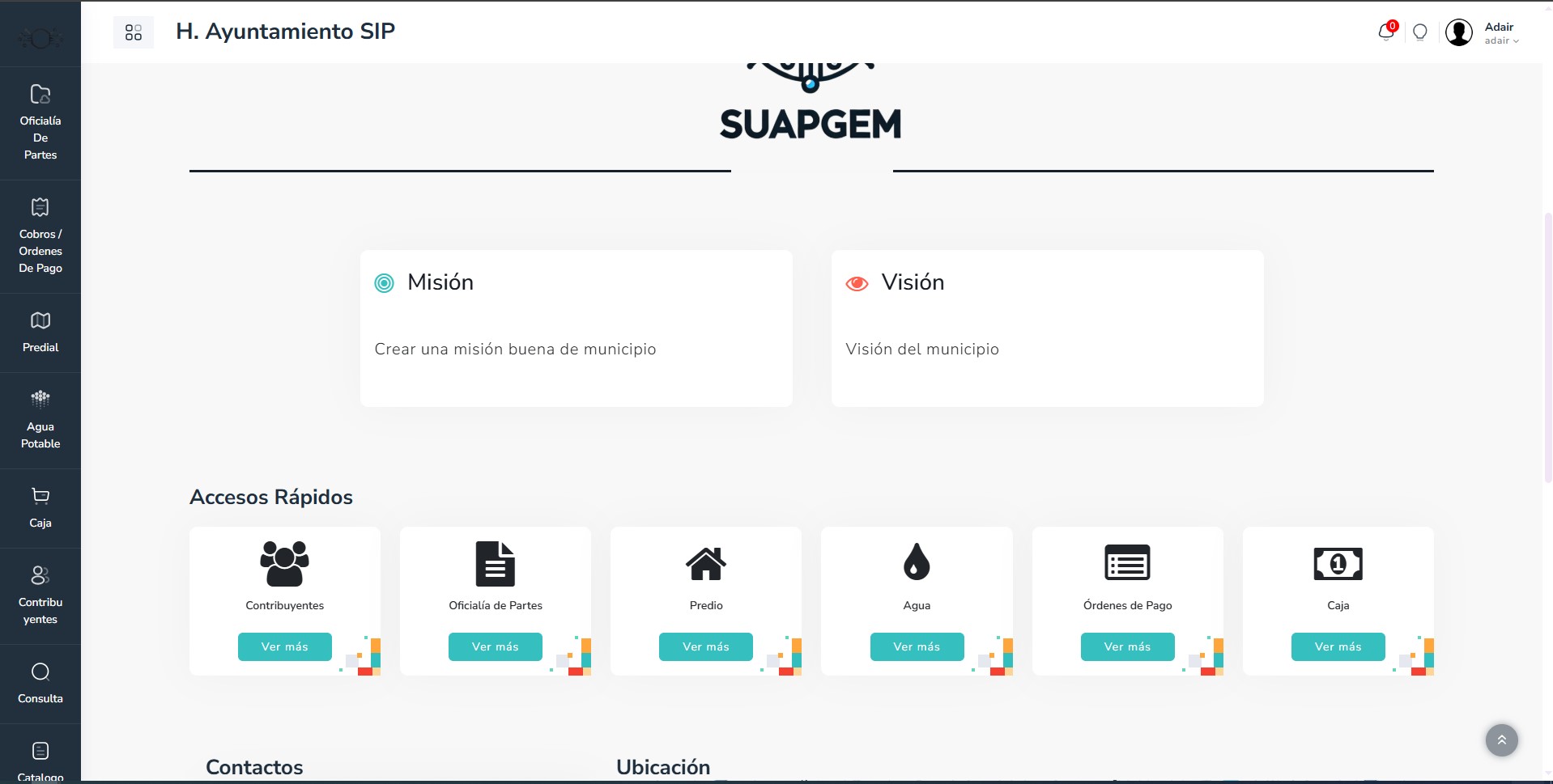 Inicio de la app suapgem